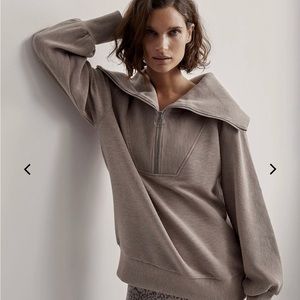 Varley vine half-zip pullover size small light pink